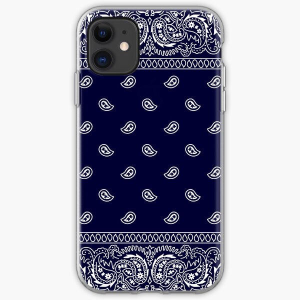 Bandana - Navy Blue iPhone Soft Case