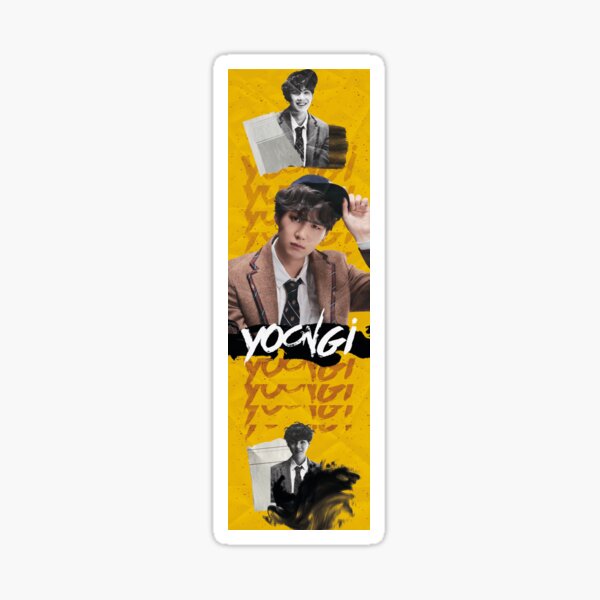 bts yoongi bookmark sticker by iucheshire redbubble