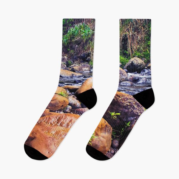 Item preview, river in the forest with green tree and rock and stone designed and sold by Mrvell.
