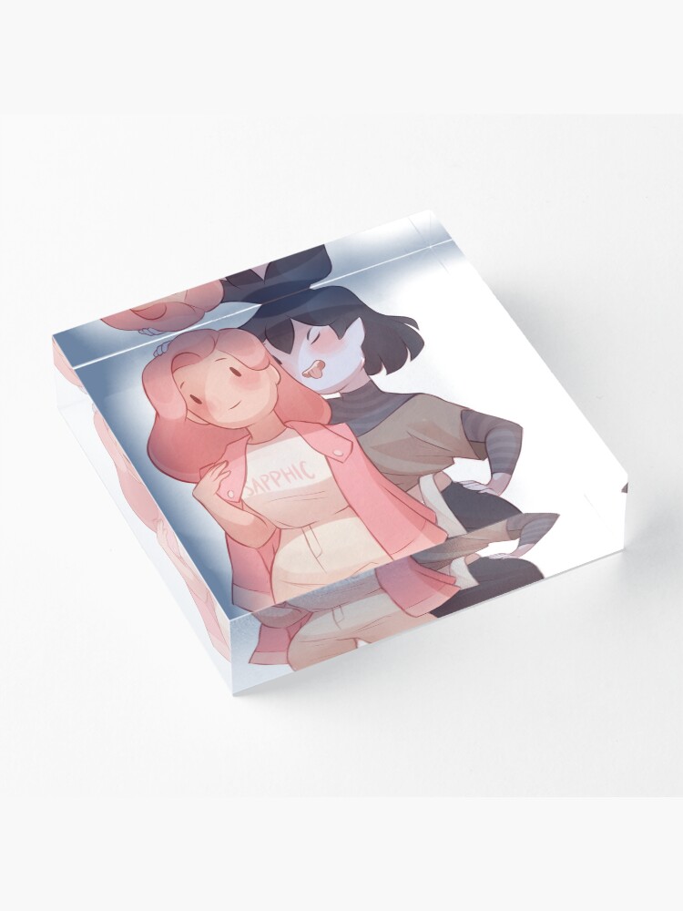 Alternate view of Bubbline Sapphic Acrylic Block