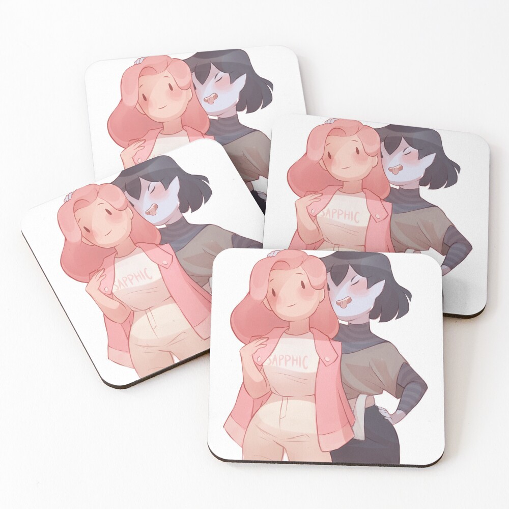 Bubbline Sapphic Coasters (Set of 4)