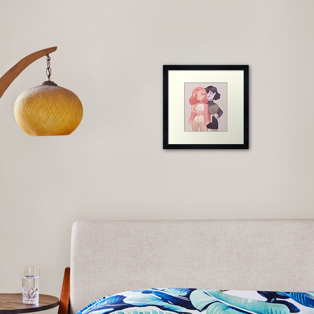 Bubbline Sapphic Framed Art Print