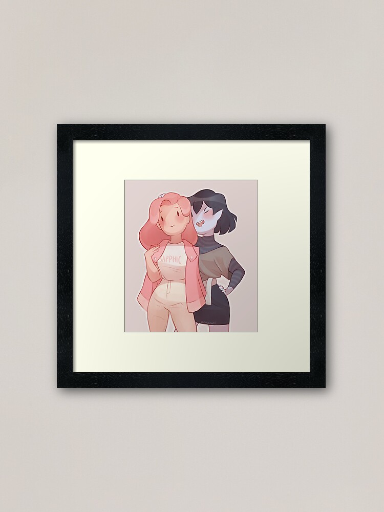 Alternate view of Bubbline Sapphic Framed Art Print