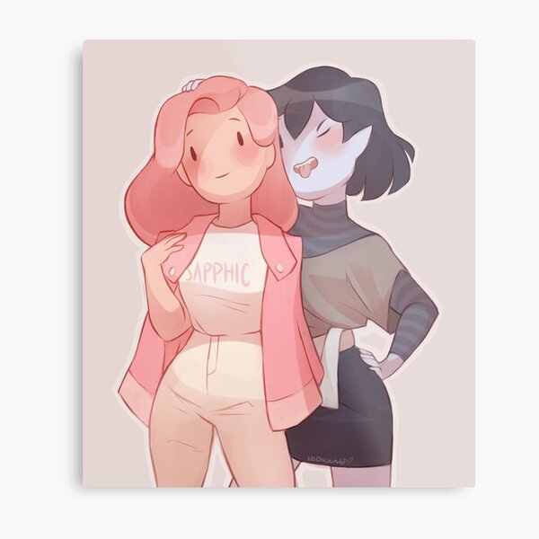 Bubbline Sapphic Metal Print