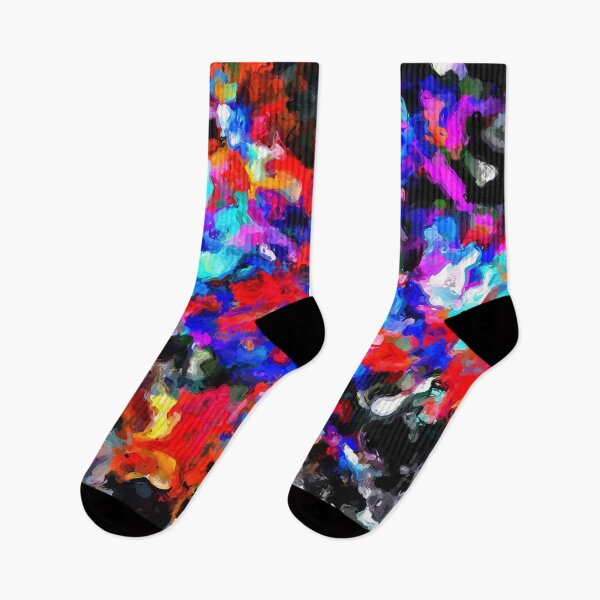 Item preview, psychedelic splash painting abstract texture blue red pink black designed and sold by Mrvell.
