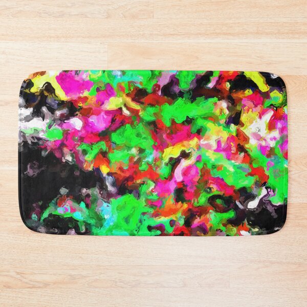 Item preview, psychedelic splash painting abstract texture in pink green yellow black designed and sold by Mrvell.