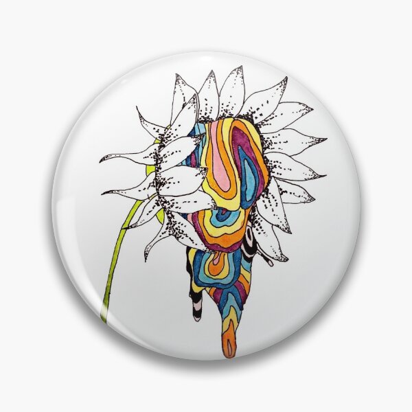 Item preview, abstract hand drawn colorful flower designed and sold by Cosmiaart.
