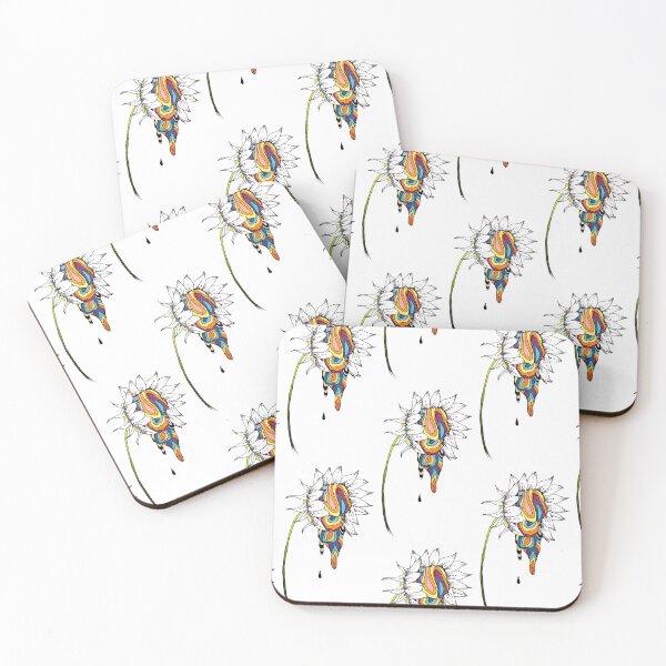 Item preview, abstract hand drawn colorful flower designed and sold by Cosmiaart.