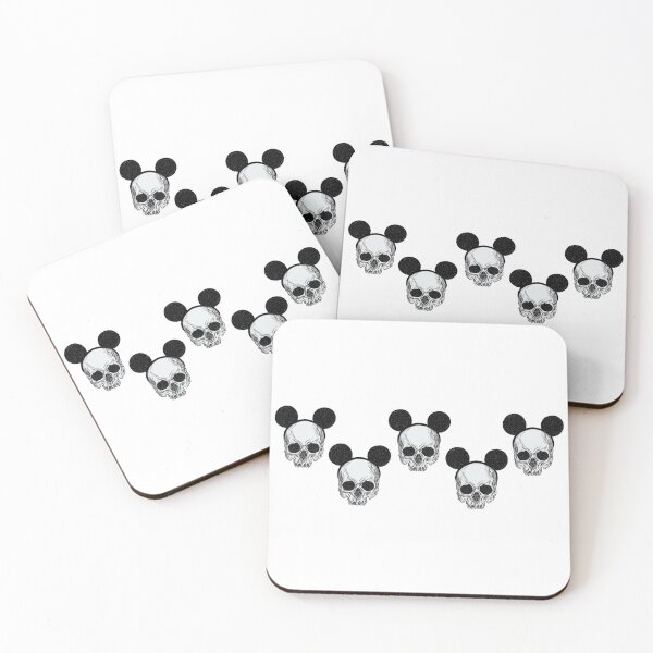 Mickey Mouse Skeleton Coasters Redbubble - mickey mouse ears roblox id