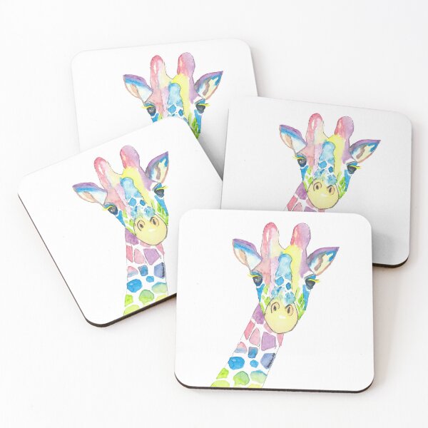 Item preview, Colorful cheerful giraffe - watercolor designed and sold by artshop77.