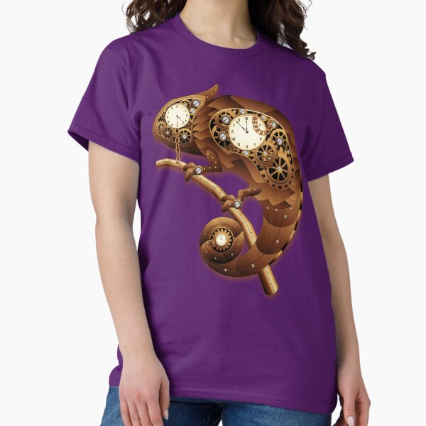 Steampunk Chameleon Vintage Retro Style Machine Classic T-Shirt
