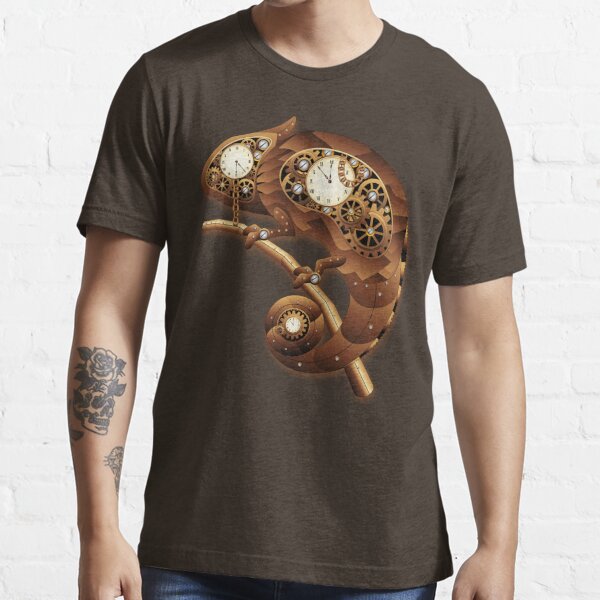 Steampunk Chameleon Vintage Retro Style Machine Essential T Shirt For Sale By Bluedarkart