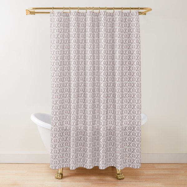Fairisle Large Scale - Red Shower Curtain