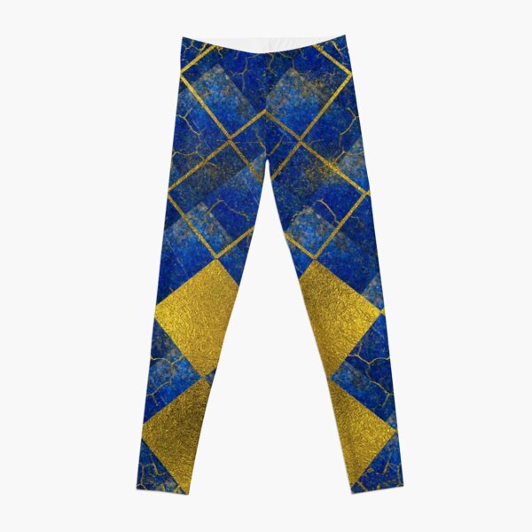 Lapis Lazuli Blue - Solid Color Collection Leggings by Vintage Wall Art