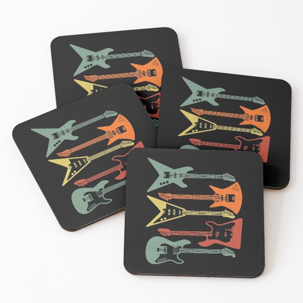 Item preview, Retro Electric Guitars Vintage Distressed Style designed and sold by EstelleStar.