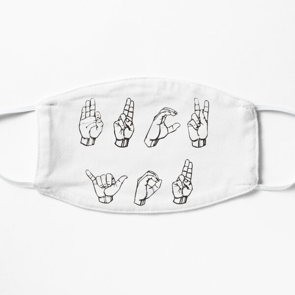 fick dich in American Sign Language Design Flache Maske