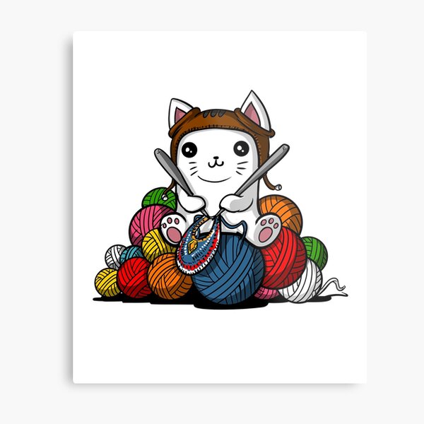 Item preview, Cat Knitting Yarn designed and sold by Nikolay Lachezarov Todorov.