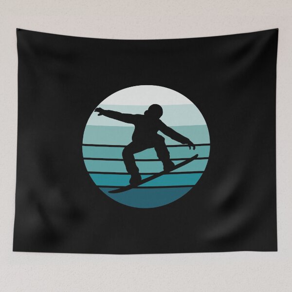 Item preview, Snowboarding print Retro Vintage Cool Snowboard designed and sold by EstelleStar.
