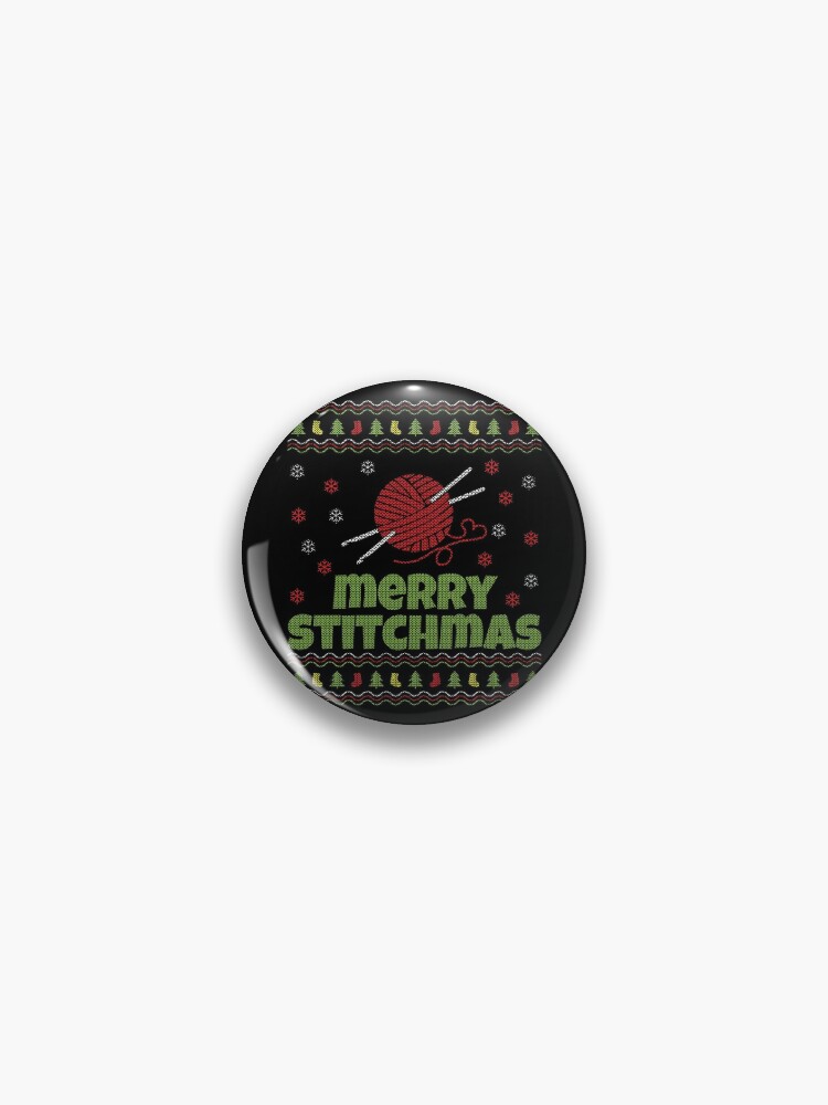 Ugly Christmas Crochet, Crocheting Pin for Sale by EstelleStar