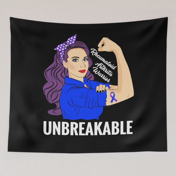 Item preview, Rheumatoid Arthritis Warrior Unbreakable RA Awareness designed and sold by ZNOVANNA.