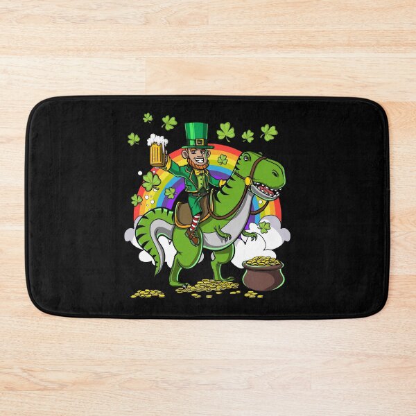 Item preview, Leprechaun Riding T-Rex Dinosaur designed and sold by underheaven.