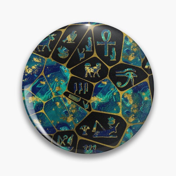 Item preview, Egyptian  Gold and Marble Voronoi diagram designed and sold by k9printart.