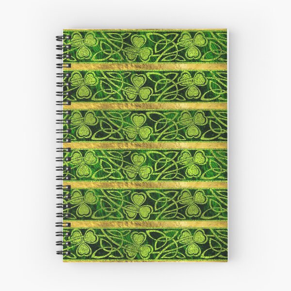 Item preview, Irish Shamrock -Clover Gold and Green pattern designed and sold by k9printart.
