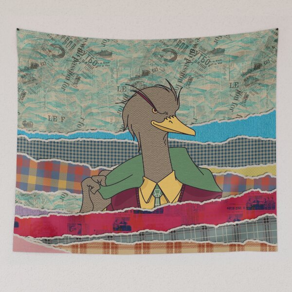Item preview, Hipster Duck mixed media digital art collage  designed and sold by k9printart.