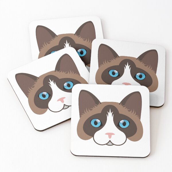 Item preview, Snowshoe cat face designed and sold by ShirtBricks.
