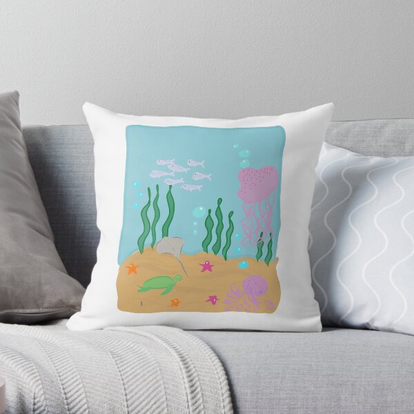 Under The Sea Throw Pillow