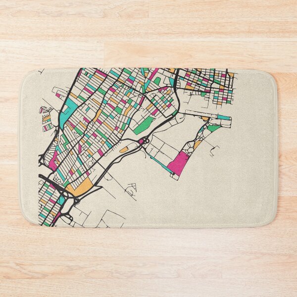 Item preview, Jersey City, New Jersey Street Map designed and sold by A Deniz Akerman.