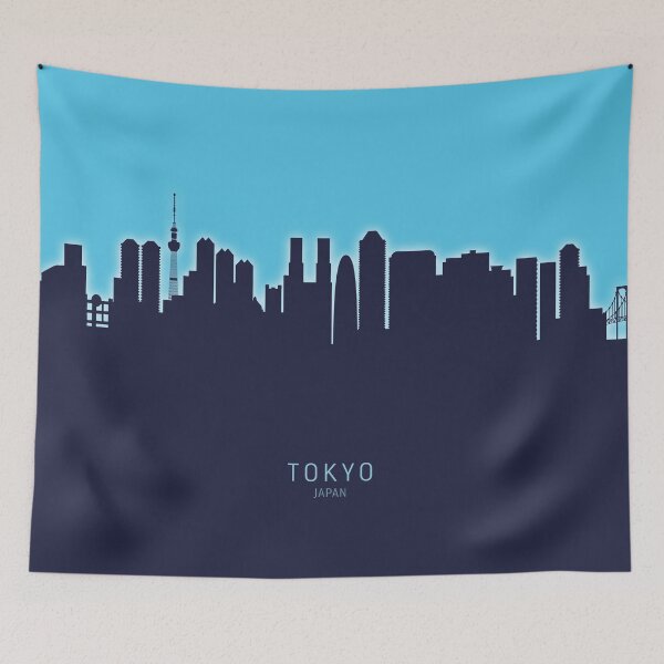 Artikelvorschau, Tokyo Japan Skyline entworfen und verkauft von ArtPrints.