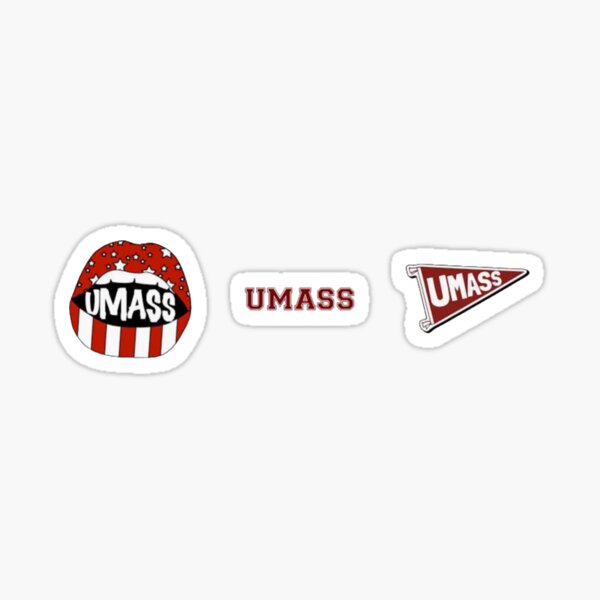 "UMass Amherst Laptop Sticker Set" Sticker by spokefan | Redbubble