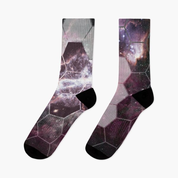 Item preview, honeycomb galaxy pattern // pink & black designed and sold by missninjacookie.