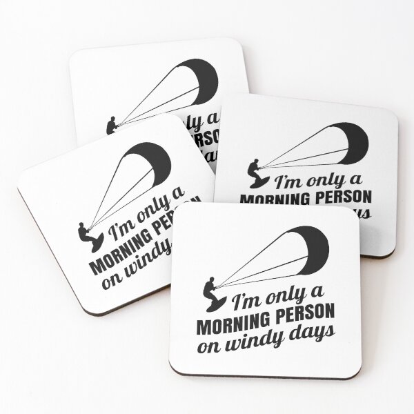 Item preview, Kitesurfing Design - Only Morning Person on Windy Days designed and sold by EstelleStar.