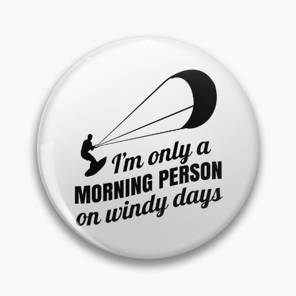 Item preview, Kitesurfing Design - Only Morning Person on Windy Days designed and sold by EstelleStar.