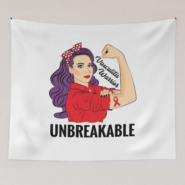 Item preview, Vasculitis Awareness Warrior Unbreakable designed and sold by ZNOVANNA.
