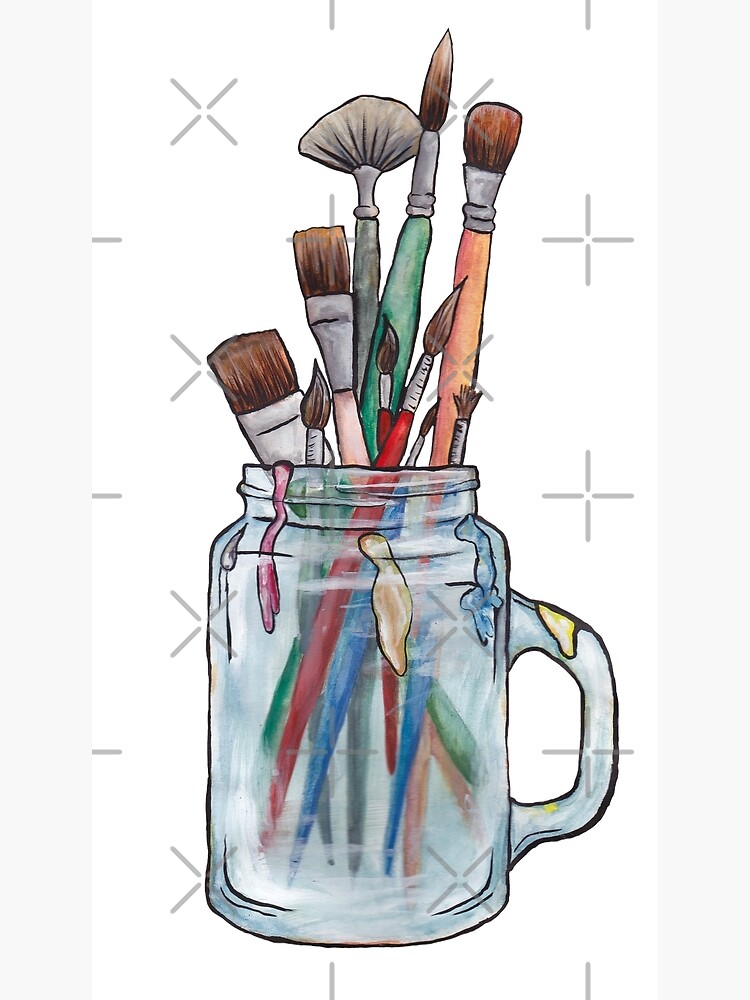 Paint brushes - No background Art Print for Sale by LeighsDesigns
