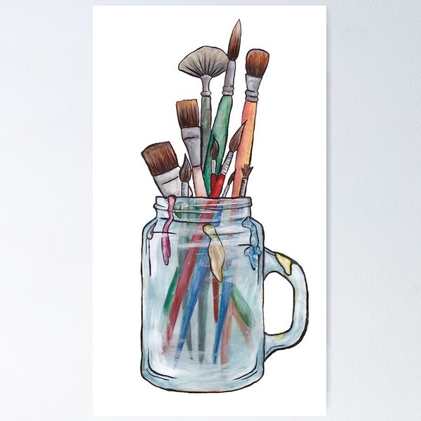 Premium Photo  Row of artist paint brushes on background