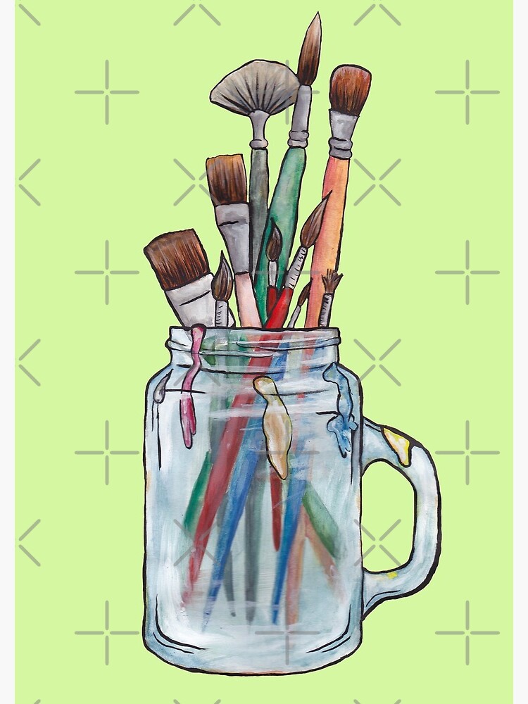 Paint brushes - No background Art Print for Sale by LeighsDesigns