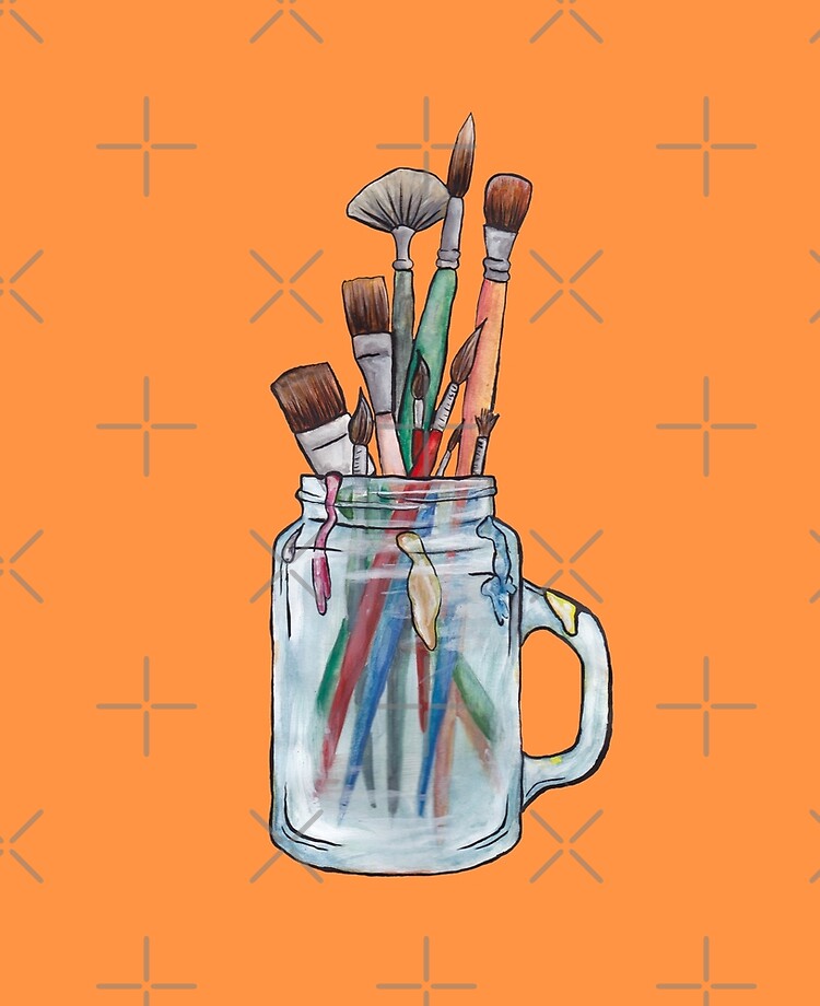 Paint brushes - No background Art Print for Sale by LeighsDesigns