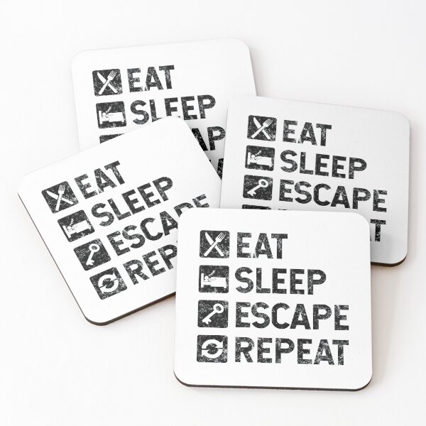 Item preview, Eat Sleep Escape Repeat - Escape Room Game - Distressed design designed and sold by EstelleStar.