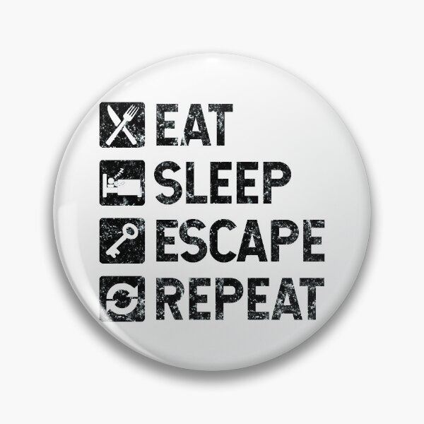 Item preview, Eat Sleep Escape Repeat - Escape Room Game - Distressed design designed and sold by EstelleStar.