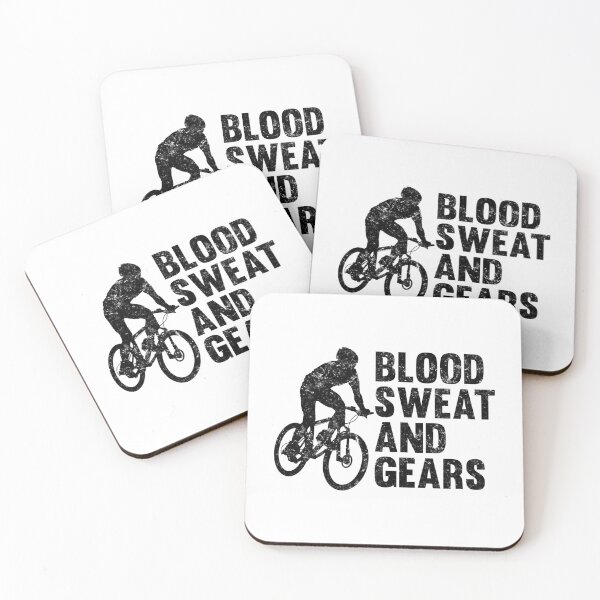 Item preview, Funny Mountain Bike Rider Design - Blood Sweat Gears designed and sold by EstelleStar.