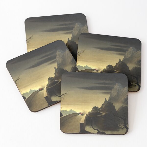 Item preview, Franz Sedlacek - Mountain Landscape with Automobile designed and sold by ArtExpression.