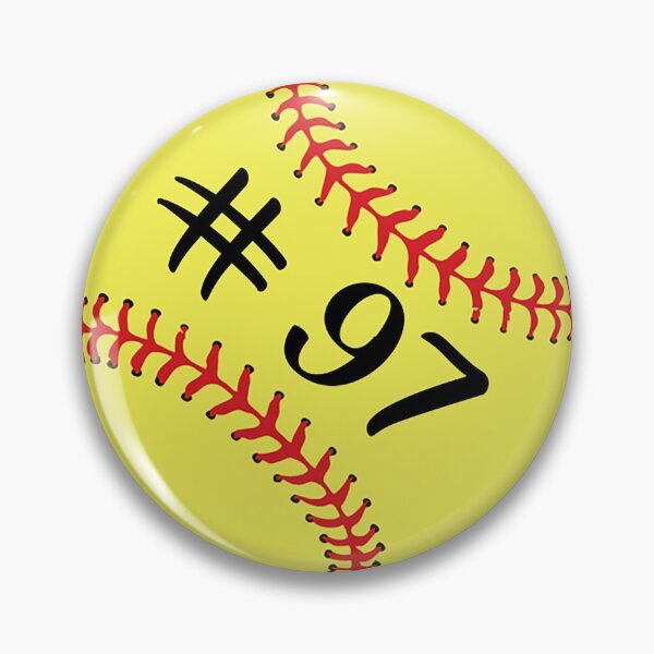 Item preview, Softball Player Jersey No 97 Back Number #97 Ball Sport Sticker Gift designed and sold by theshirtinator.