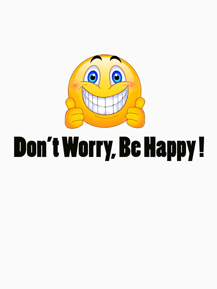 \"DON’T WORK BE HAPPY” Smiley Sweatshirt Vintage 80s Smiley Face Sweatshirt: Don't Worry Be Happy