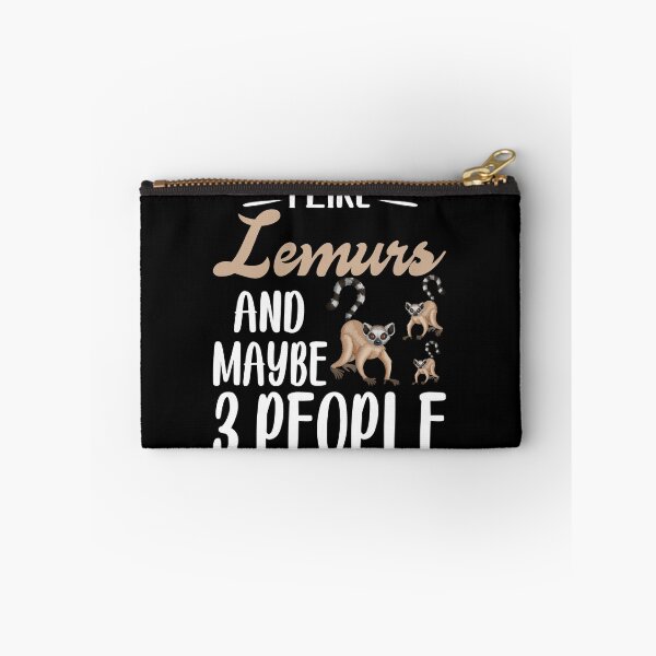 Artikelvorschau, I Like Lemurs and Maybe 3 People - Funny Introvert Lemur Lover entworfen und verkauft von CreativeVez.