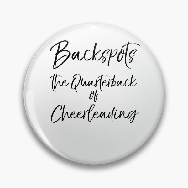 Artikelvorschau, Backspots the Quarterback of Cheerleading Cheerleading Quote entworfen und verkauft von TNDesignStudio.