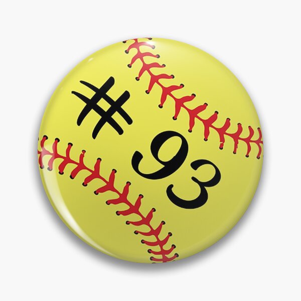 Item preview, Softball Player Jersey No 93 Back Number #93 Ball Sport Sticker Gift designed and sold by theshirtinator.